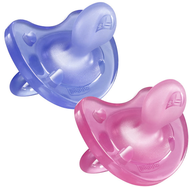 Пустушки Chicco Physio Soft Pacifier рожева 12м+ 2 одиниці (8058664080809) - зображення 1