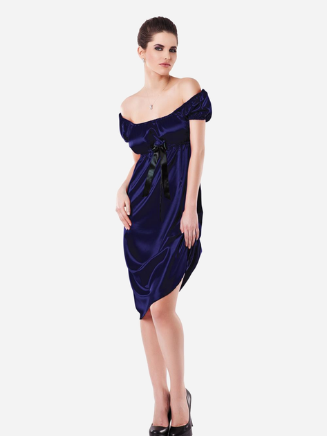 Еротичний пеньюар DKaren Plus Size Slip Anabel 4XL Navy Blue (5903251415324) - зображення 1