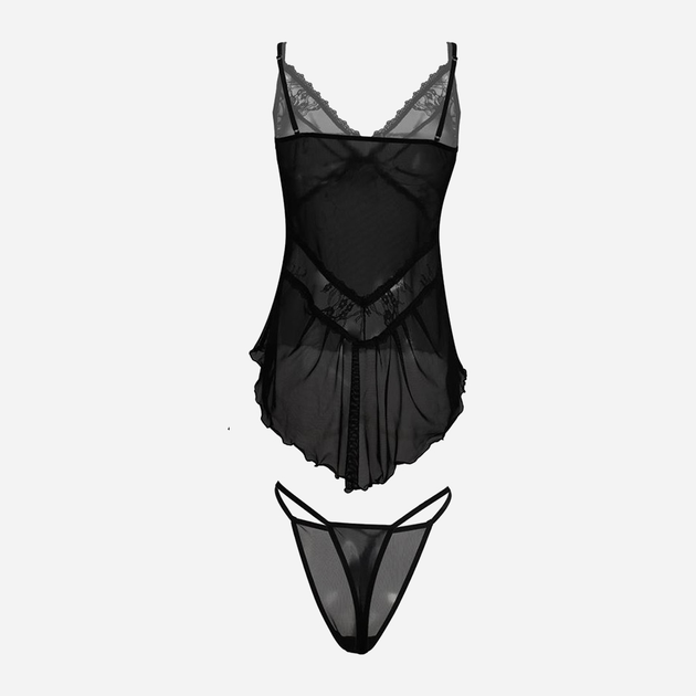 Komplet erotyczny damski DKaren Set Barbara XS Czarny (5903251399549) - obraz 3