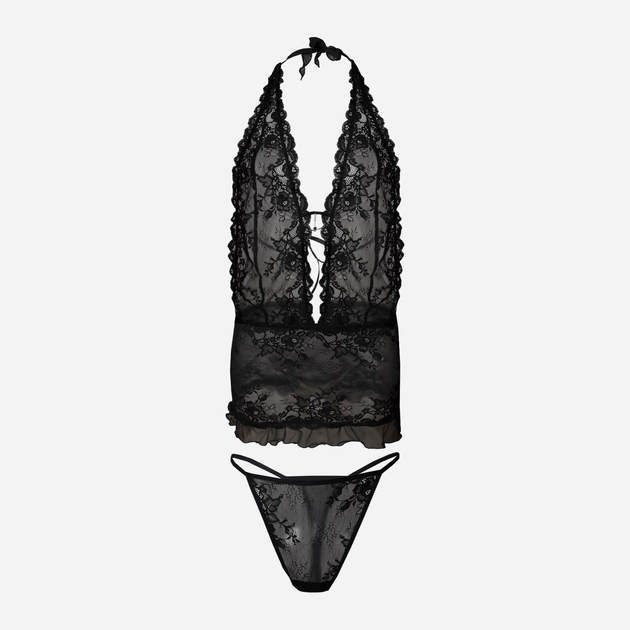 Erotyczny komplet DKaren Set Hailey S Black (5903251431850) - obraz 1