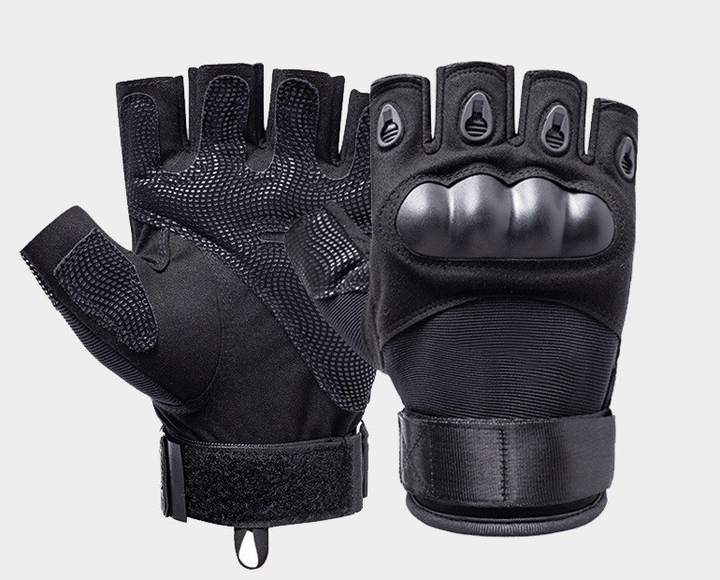 Тактичні рукавиці безпалі Expert M чорні - зображення 1