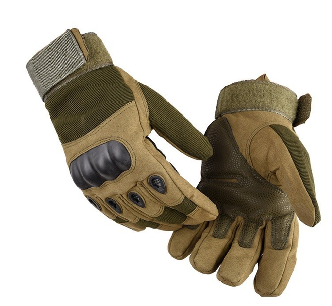 Тактичні рукавиці повнопалі M хакі - зображення 1