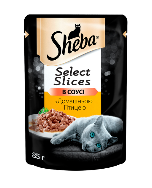 Упаковка вологого корму Sheba Black Gold Select Slices з домашнім птахом для котів шматочки в соусі 24 шт. * 85 г - зображення 2