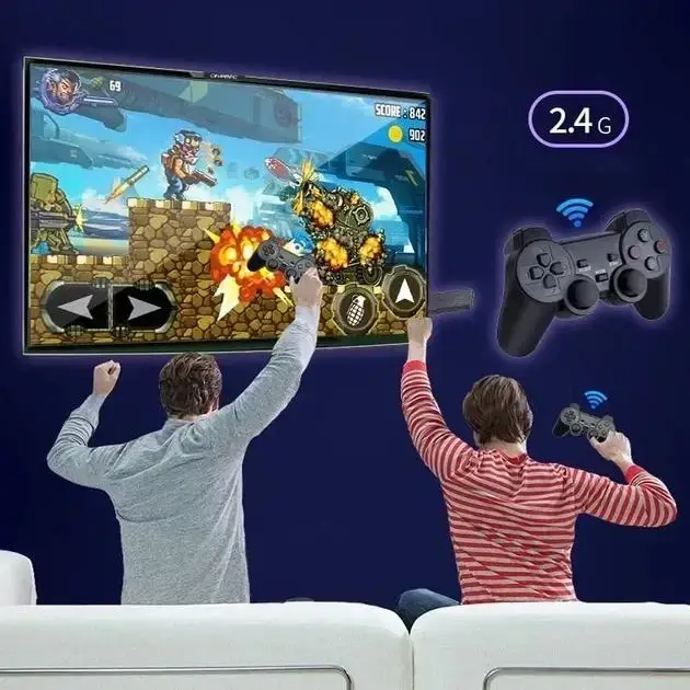 Игровая приставка M8 Data Frog Y3 Lite Game Stick 4K HDMI + 2 беспроводных геймпада (64 ГБ) - изображение 4