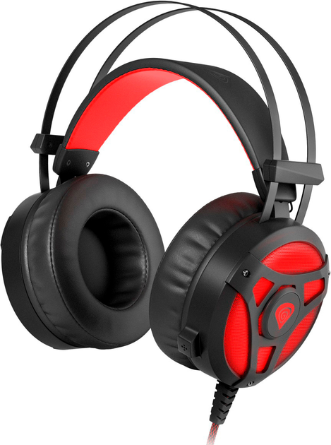 Słuchawki Genesis Neon 360 Wired Microphone Black Red (NSG-1107) - obraz 1