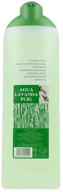 Woda kolońska damska Antonio Puig Agua Lavanda 750 ml (8411061025499) - obraz 1