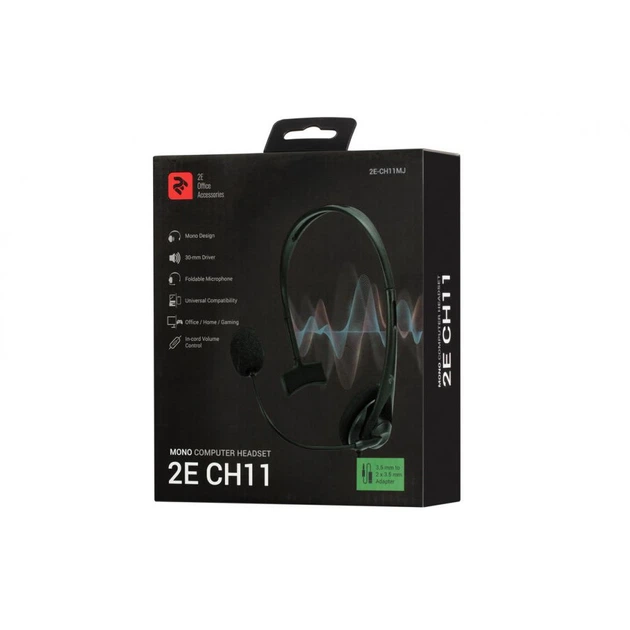 Комп'ютерна гарнітура 2E CH11 Mono 3.5mm (2E-CH11MJ) - зображення 2