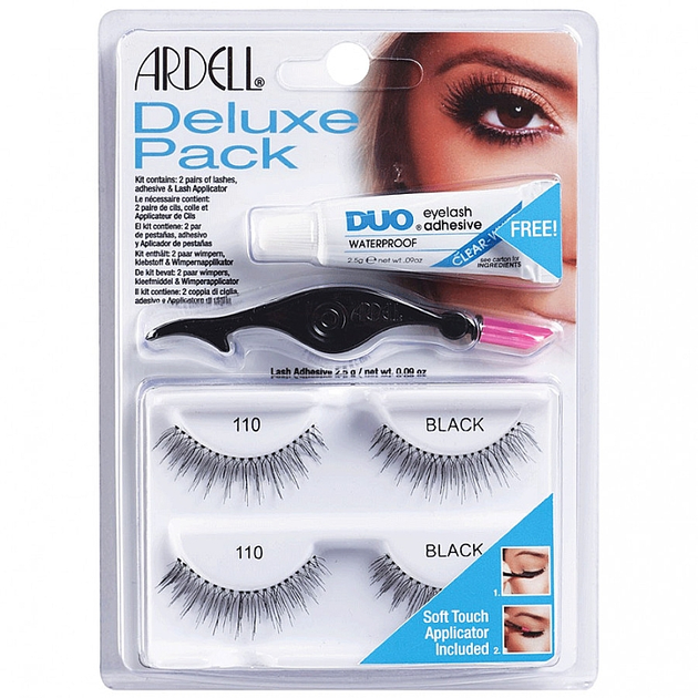 Zestaw rzęs Ardell Deluxe Pack Lashes 110 Black Set 4 szt (74764652225) - obraz 1