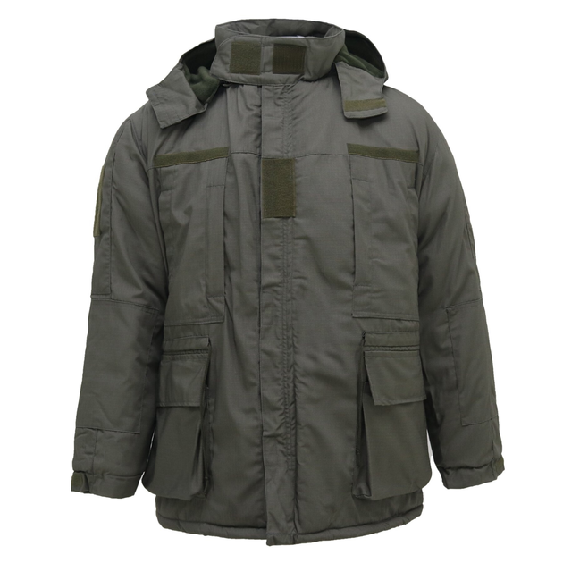 Куртка тактична з врізними кишенями Ріп-Стоп Сіра (полинь) 58 - зображення 1