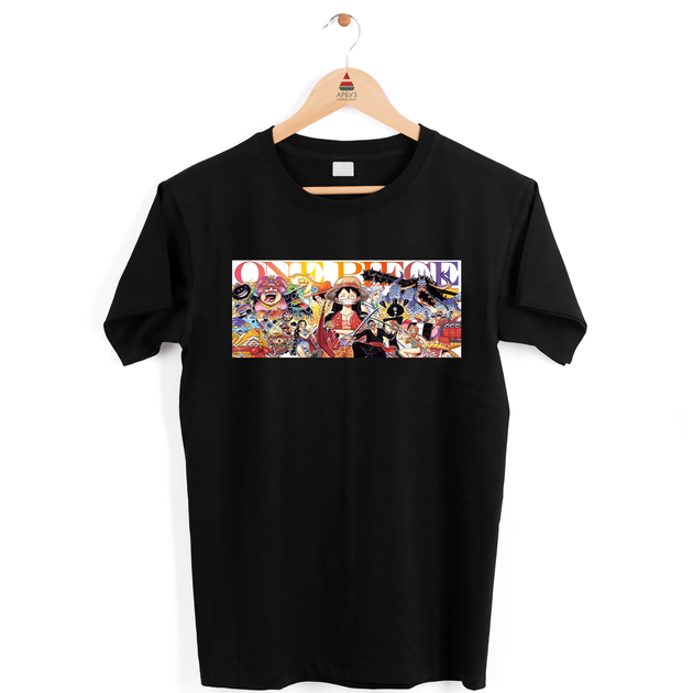 Футболка черная с аниме принтом "One Piece Ван-Пис Luffy Луффи и команда One Piece" Push IT XXXL - Фото 1 Футболка черная с аниме принтом "One Piece Ван-Пис Luffy Луффи и команда One Piece" Push IT XXXL - изображение 1