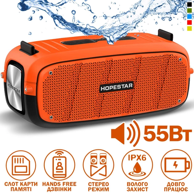 Портативная беспроводная Bluetooth колонка Hopestar A20 orange - изображение 2