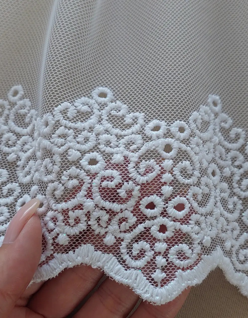 Тюль с вышивкой внизу Sofia Нежность белый цвет 1 п.м. – купить онлайн ...