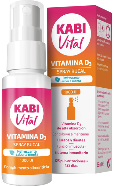 Suplement diety Kabi Vital Vitamin D3 25ml (8432661003601) - obraz 2