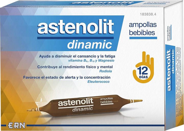 Suplement diety Ern 12 Ampollas Bebibles Dinamic Astenolit (8436021838384) - obraz 1
