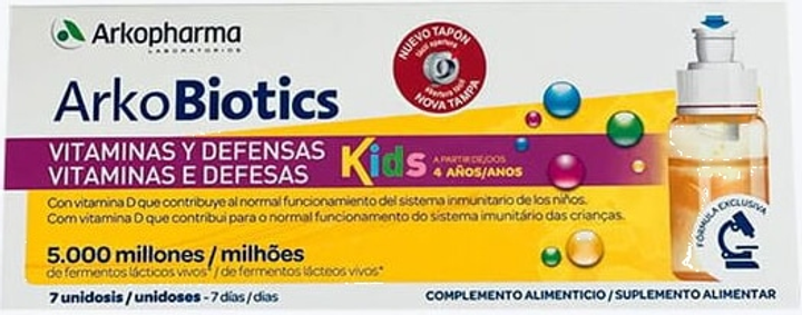 Комплекс вітамінів та мінералів Arkobiotics Вітаміни та захист Діти 7 доз (3578830109844) - зображення 1