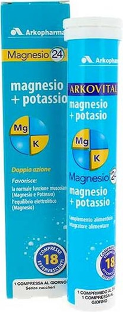 Suplement diety Arkopharma Arkovital Magnesium Potassium 18 Effervescent Tablets (8428148459412) - obraz 1
