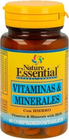 Kompleks witamin i minerałów Nature Essential Vitamins and Minerals 60 Tablets (8435041330908) - obraz 1