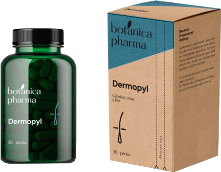 Вітамінно-мінеральний комплекс BotánicaPharma Dermopyl Hair Nails and Skin 30 Pearls (8435045200863) - зображення 1
