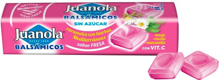 Біологічно активна добавка Juanola Полуниця з вітаміном С цукерки 30 г (8470001661685) - зображення 1