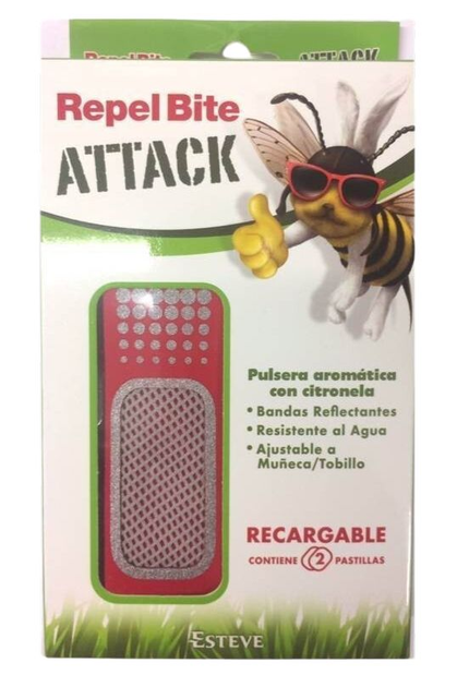 Bransoletka od wszystkich owadów Repel Bite Attack 1 Citronella Bracelet 2 Rechargeable 2U (8470001873958) - obraz 1