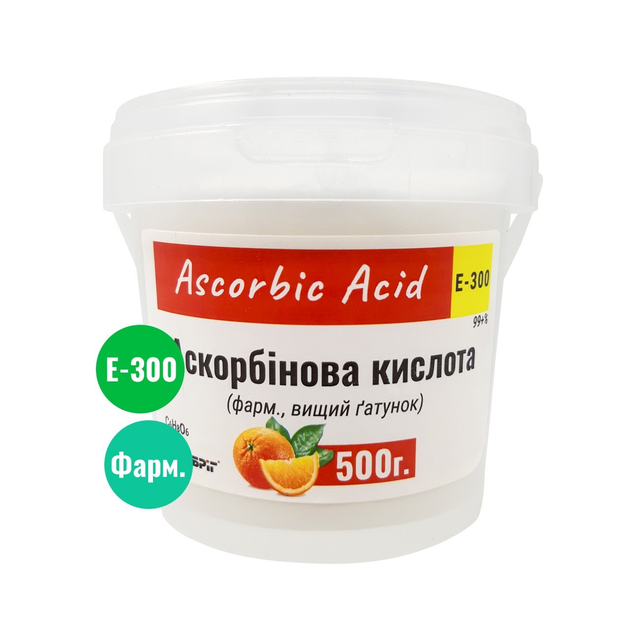 Аскорбиновая кислота Klebrig - 500г. фарм. / пищевая E300 АСК-0,5 ...