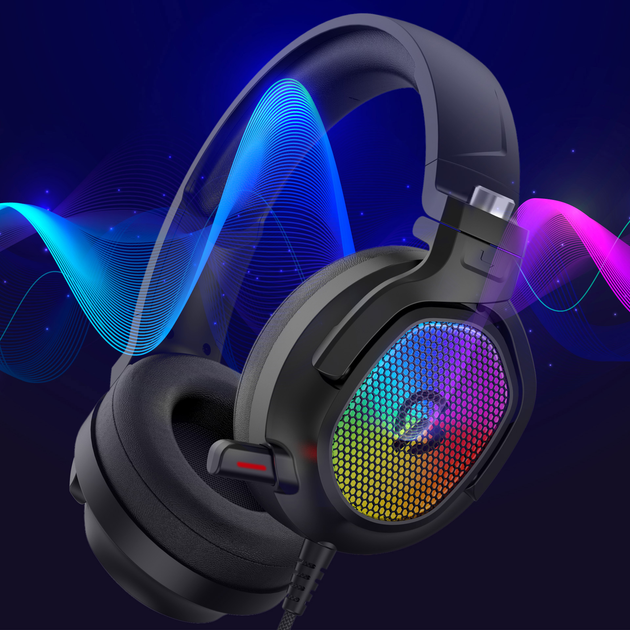 Ігрова гарнітура GamePro 7.1 з RGB підсвічуванням (HS1300) - зображення 14