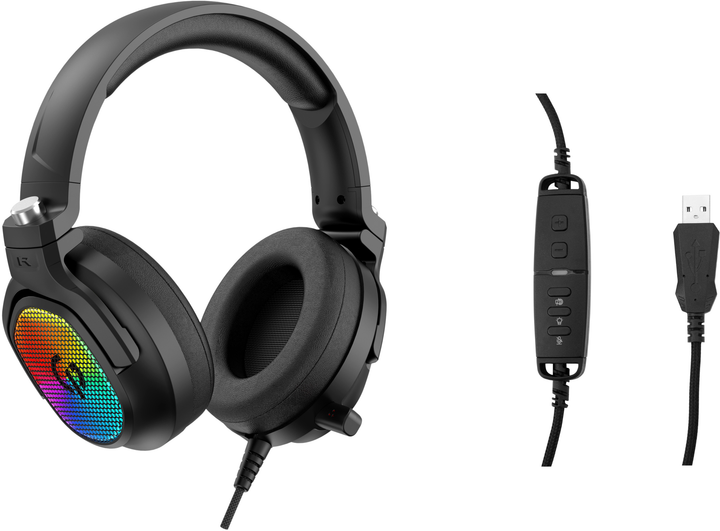 Ігрова гарнітура GamePro 7.1 з RGB підсвічуванням (HS1300) - зображення 8