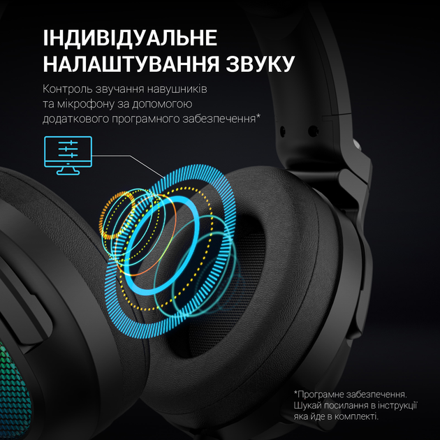 Ігрова гарнітура GamePro 7.1 з RGB підсвічуванням (HS1300) - зображення 17
