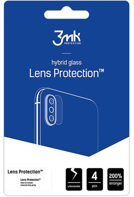 Szkło hybrydowe 3MK Lens Protection do obiektywu aparatu Poco X5 Pro 5G 4 szt (5903108515986) - obraz 1