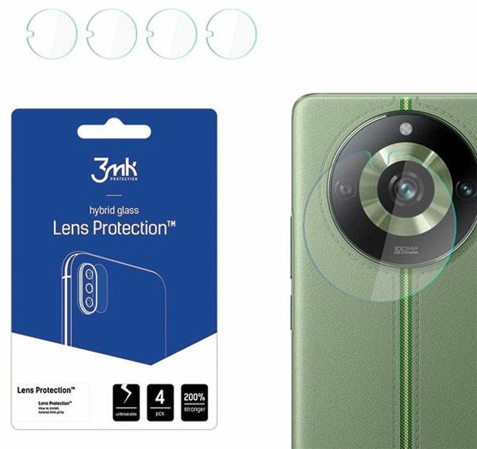 Szkło hybrydowe 3MK Lens Protection do obiektywu aparatu Realme 11 Pro / 11 Pro+ 4 szt (5903108526128) - obraz 2