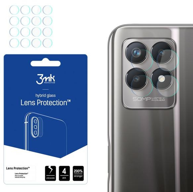 Szkło hybrydowe 3MK Lens Protection do obiektywu aparatu Realme 8i 4 szt (5903108439459) - obraz 2