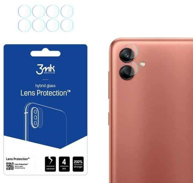 Szkło hybrydowe 3MK Lens Protection do obiektywu aparatu Samsung Galaxy A04 4 szt (5903108494878) - obraz 2