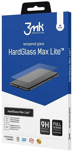 Szkło hartowane 3MK HardGlass Max Lite dla Sony Xperia 1 V czarne (5903108519496) - obraz 2