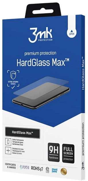 Захисне скло 3MK HardGlass Max для Samsung Galaxy S22 Ultra (SM-S908) Black (5903108456159) - зображення 3