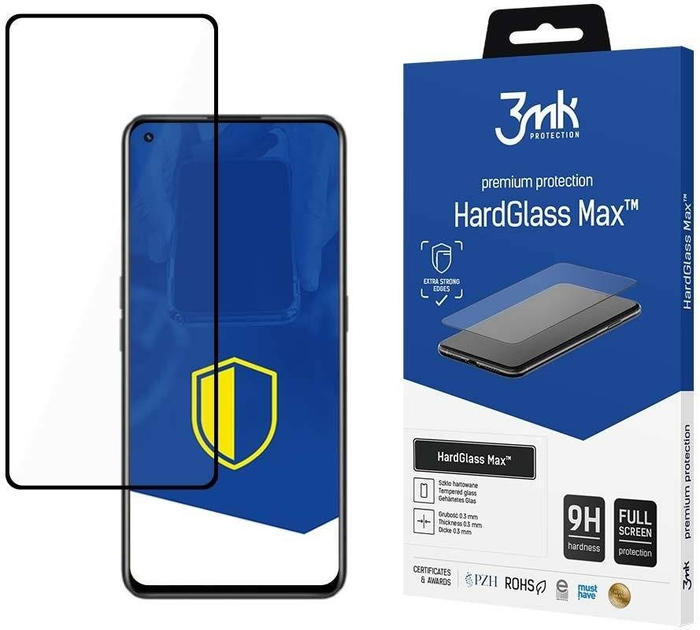 Захисне скло 3MK HardGlass Max для Realme GT Neo 3T Black (5903108485746) - зображення 1