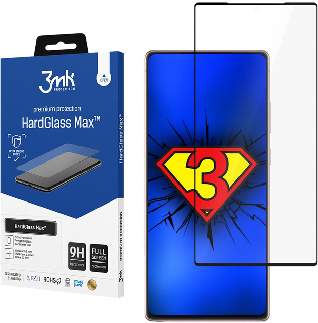Szkło hartowane 3MK HardGlass Max dla Samsung Galaxy Note 20 (SM-N980) czarne (5903108291781) - obraz 1