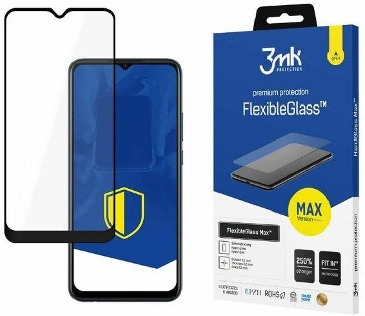 Захисне скло 3MK FlexibleGlass Max для Oppo A15/A15S Black (5903108343657) - зображення 1