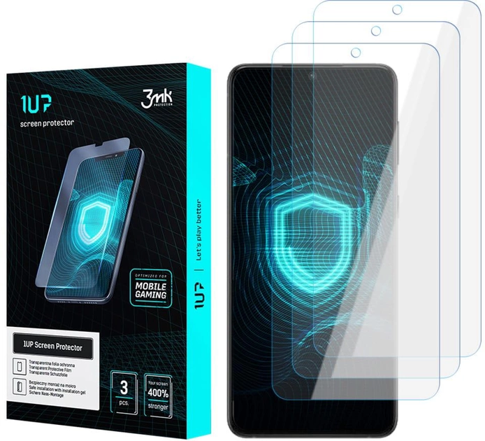 Zestaw folii ochronnych 3MK 1UP screen protector do Samsung Galaxy S22 Plus (SM-S906) 3 szt (5903108454872) - obraz 1