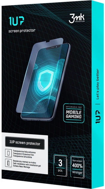 Комплект захисних плівок 3MK 1UP screen protector для Xiaomi Redmi 12 3 шт (5903108529402) - зображення 2