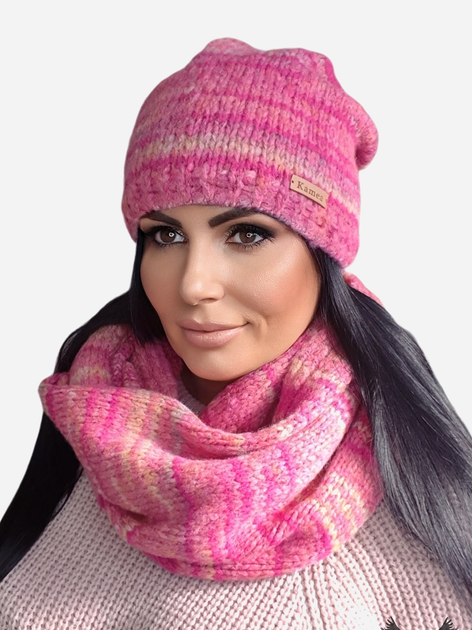 Комплект (шапка + шарф) Kamea K.21.235.10 One Size Пурпуровий (5903246762679) - зображення 1