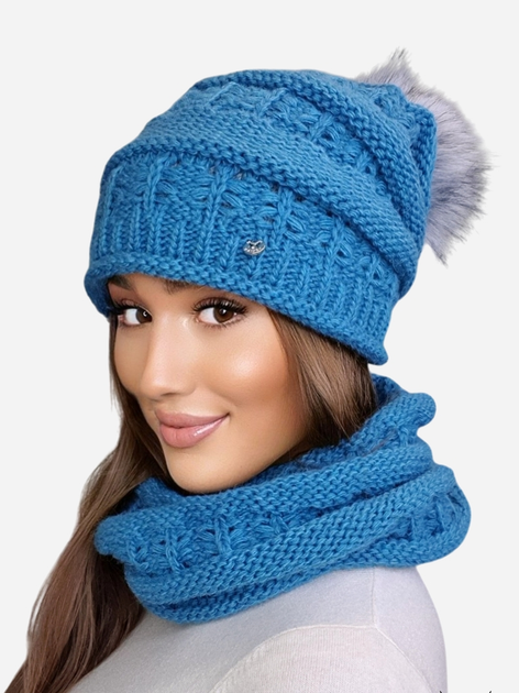 Комплект (шапка + шарф) Kamea K.22.206.18 One Size Блакитний (5903246756029) - зображення 1