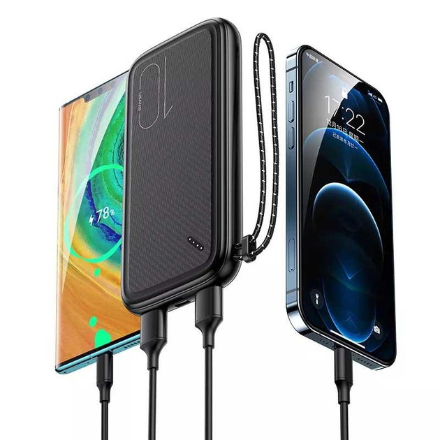 УМБ Usams PB56 10000 mAh Black (USA001155) - зображення 4