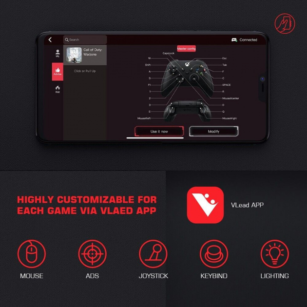 Адаптер GameSir Leadjoy VX2 AimBox Keyboard and Mouse (6975595740010) - зображення 4