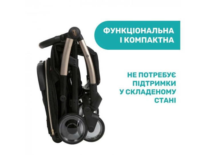 Прогулочная коляска Goody Plus Stroller Black Re-Lux, Chicco (черная), 79877.56 - изображение 2