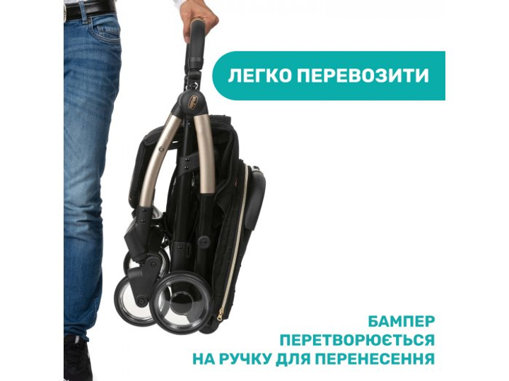 Прогулочная коляска Goody Plus Stroller Black Re-Lux, Chicco (черная), 79877.56 - изображение 3