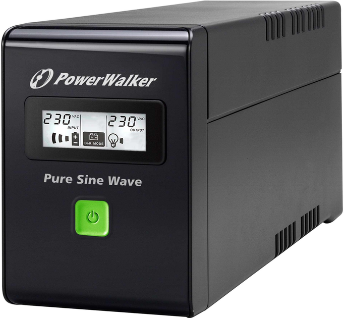 Джерело безперебійного живлення PowerWalker VI SW 600VA (360W) Black (VI 600 SW FR) - зображення 1
