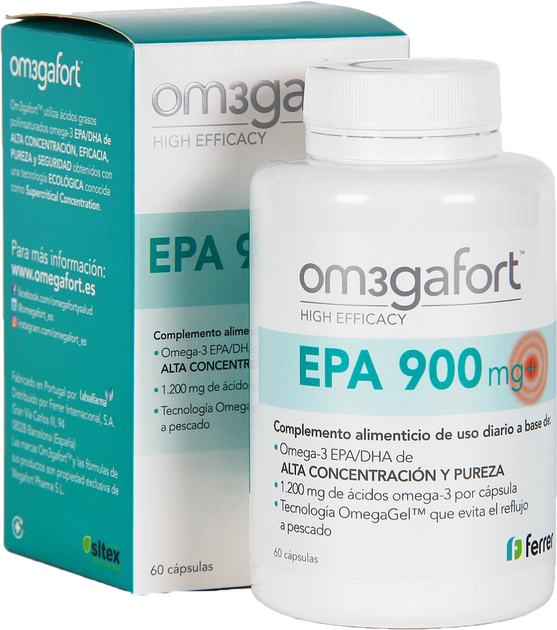 Kwasy tłuszczowe Ferrer Omegafort EPA 900 mg 60 capsules (8470001941824) - obraz 1