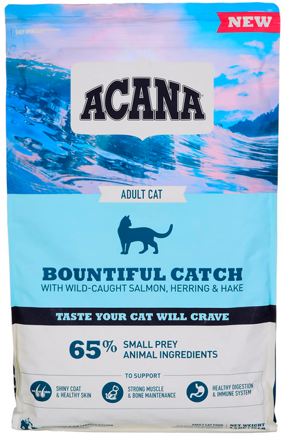 Sucha karma ACANA Bountiful Catch dla kotów wszystkich ras 1.8 kg (0064992714437) - obraz 1