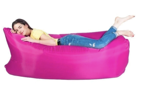 Надувной лежак для отдыха шезлонг UNVRSL Cloud lounger розовый (YС1151) - изображение 3
