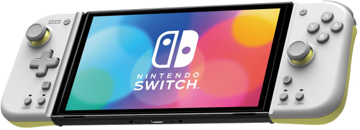 Компактний спліт-пад Nintendo Switch Light Grey - Yellow (0810050911290) - зображення 1